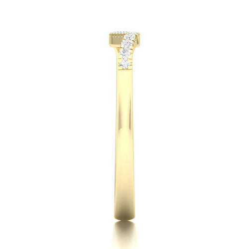 1/10 Ctw Curve Lab Grown Fashion Stackable Ring