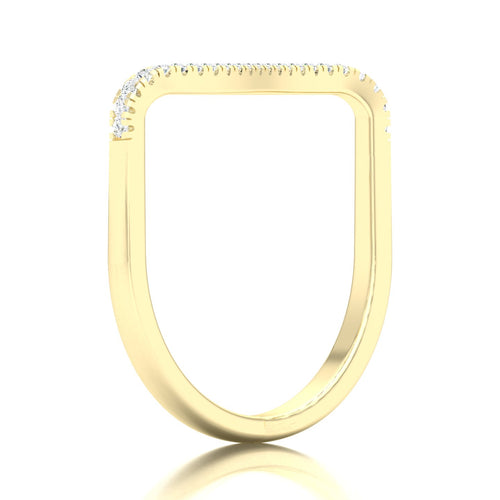1/10 Ctw Curve Lab Grown Fashion Stackable Ring