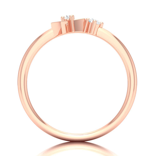 0.05 Ctw Bow Lab Grown Fashion Stackable Ring