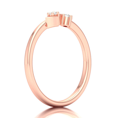 0.05 Ctw Bow Lab Grown Fashion Stackable Ring