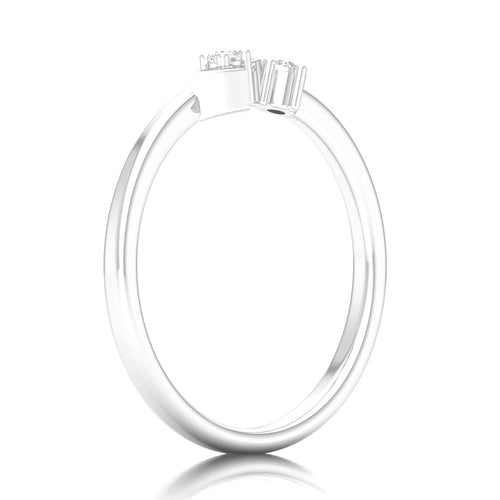 0.05 Ctw Bow Lab Grown Fashion Stackable Ring