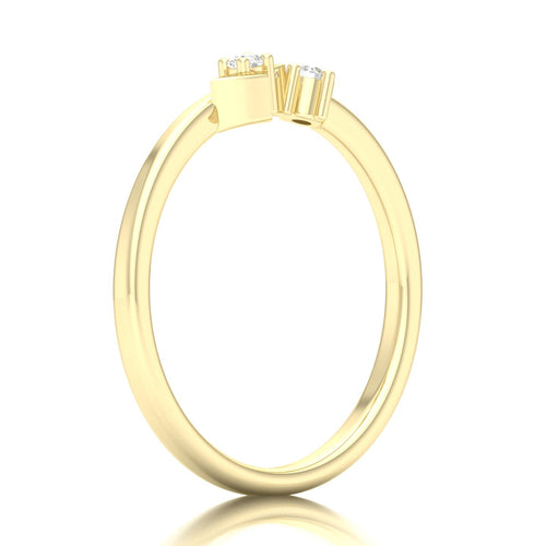 0.05 Ctw Bow Lab Grown Fashion Stackable Ring