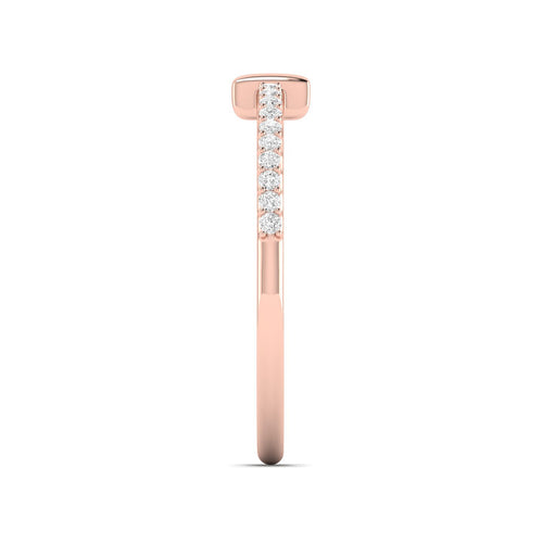 0.06 Ctw Line Bar Lab Grown Fashion Stackable Ring