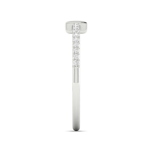 0.06 Ctw Line Bar Lab Grown Fashion Stackable Ring