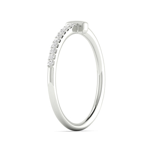 0.06 Ctw Line Bar Lab Grown Fashion Stackable Ring