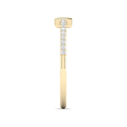 0.06 Ctw Line Bar Lab Grown Fashion Stackable Ring