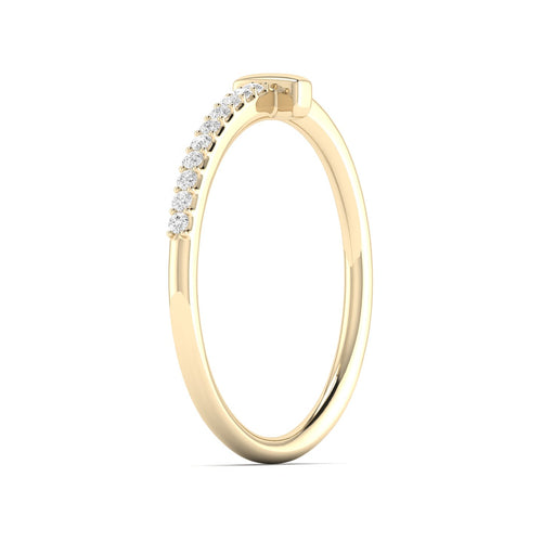 0.06 Ctw Line Bar Lab Grown Fashion Stackable Ring