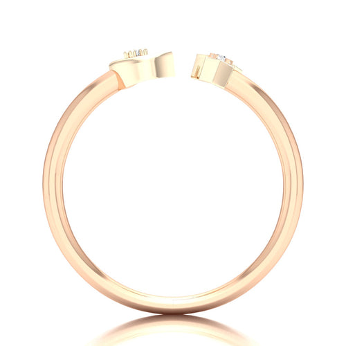 0.02 Ctw Star and Moon Lab Grown Fashion Stackable Ring
