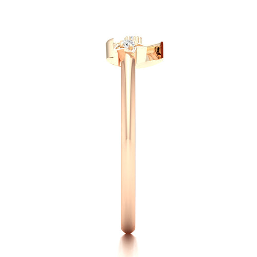 0.02 Ctw Star and Moon Lab Grown Fashion Stackable Ring