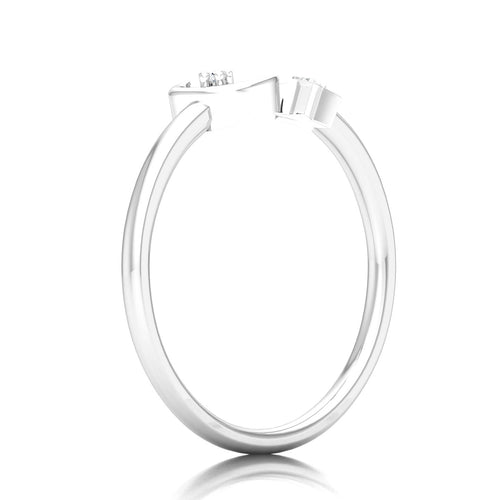 0.02 Ctw Star and Moon Lab Grown Fashion Stackable Ring