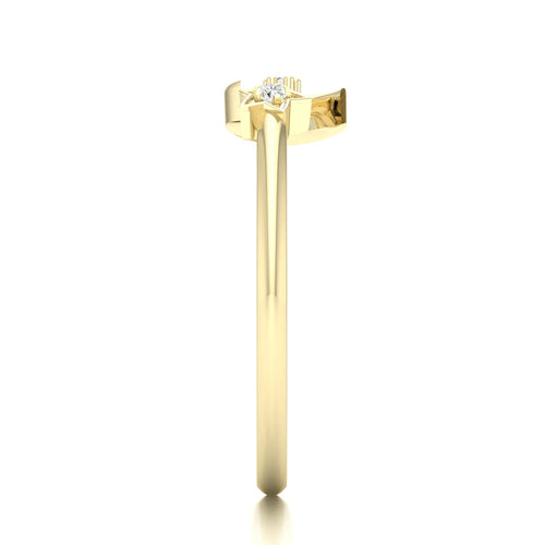 0.02 Ctw Star and Moon Lab Grown Fashion Stackable Ring