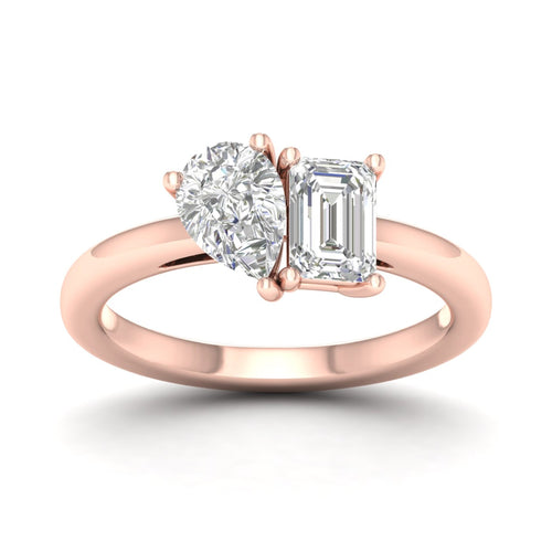 2 ctw Pear Emerald Noi Lab Grown Ring