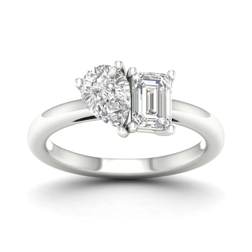 2 ctw Pear Emerald Noi Lab Grown Ring