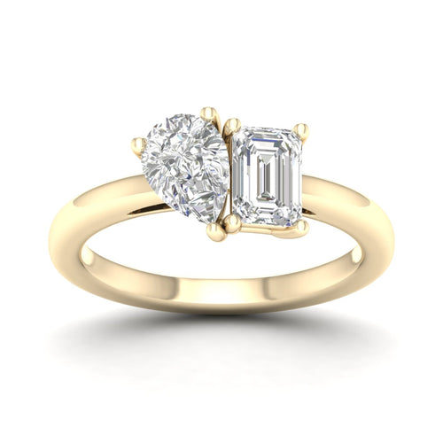 2 ctw Pear Emerald Noi Lab Grown Ring