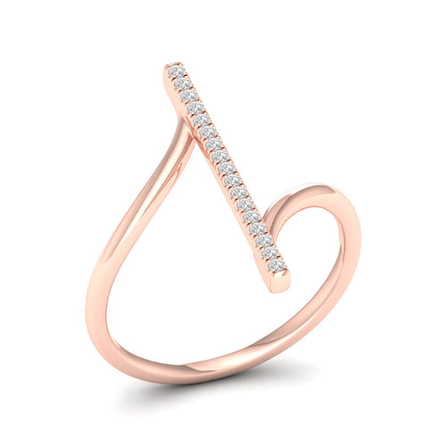 1/10 Ctw Línia Lab Grown Fashion Ring