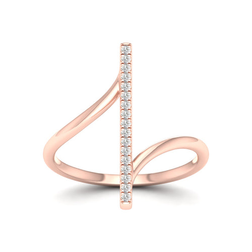 1/10 Ctw Línia Lab Grown Fashion Ring
