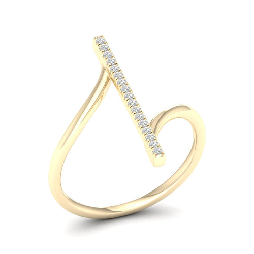 1/10 Ctw Línia Lab Grown Fashion Ring