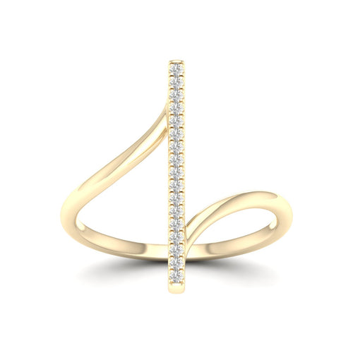 1/10 Ctw Línia Lab Grown Fashion Ring