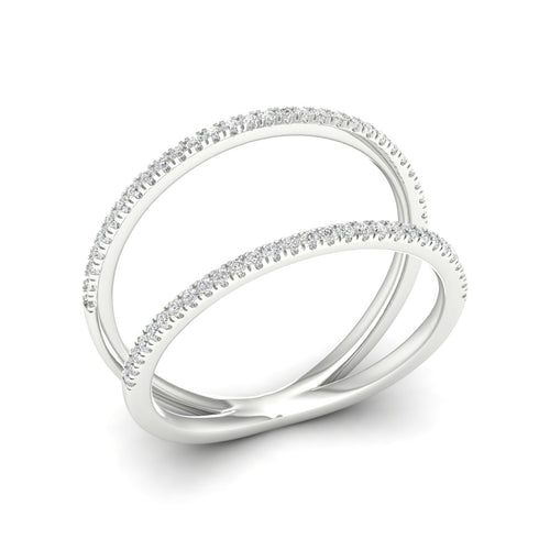 1/3 Ctw Stripe Lab Grown Fashion Ring