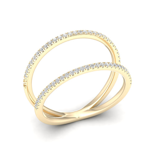 1/3 Ctw Stripe Lab Grown Fashion Ring