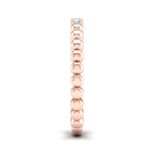0.05 Ctw Three Stone Bubble Stack Ring