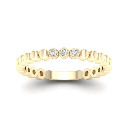0.05 Ctw Three Stone Bubble Stack Ring