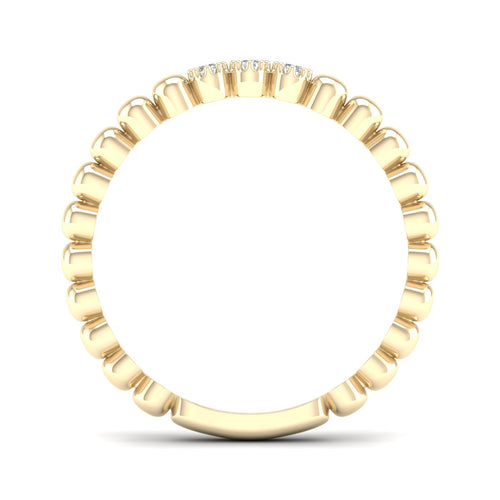 0.05 Ctw Three Stone Bubble Stack Ring