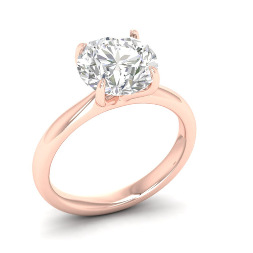 4 ctw Classic Round Solitaire Lab Grown Ring