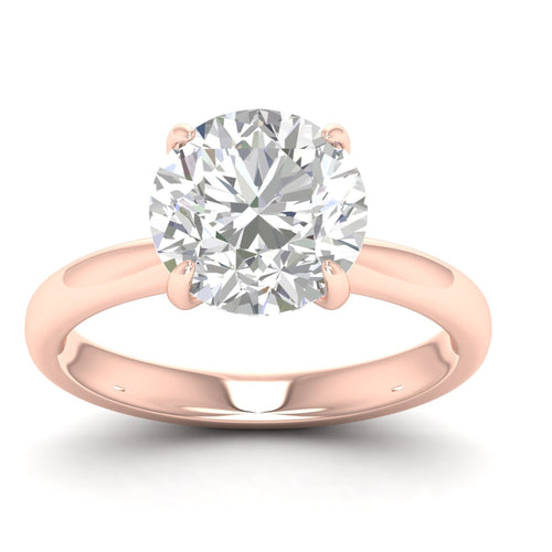 4 ctw Classic Round Solitaire Lab Grown Ring