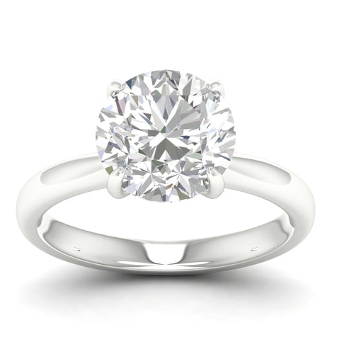 4 ctw Classic Round Solitaire Lab Grown Ring