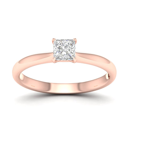 1/2 ctw Classic Princess Solitaire Lab Grown Ring