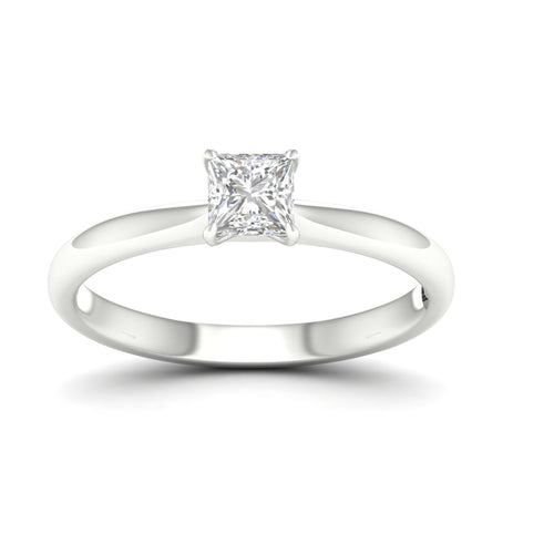 1/2 ctw Classic Princess Solitaire Lab Grown Ring