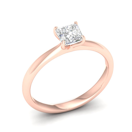 3/4 ctw Classic Princess Solitaire Lab Grown Ring