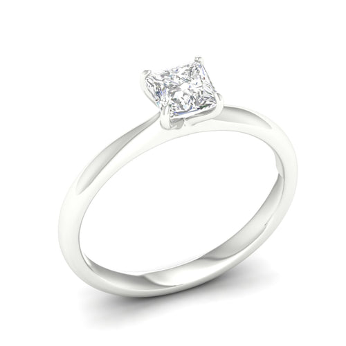 3/4 ctw Classic Princess Solitaire Lab Grown Ring
