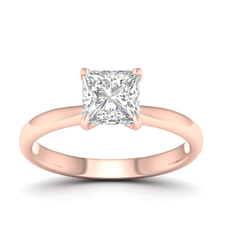 1 1/2 ctw Classic Princess Solitaire Lab Grown Ring