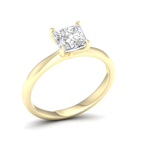 1 1/2 ctw Classic Princess Solitaire Lab Grown Ring