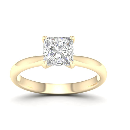 1 1/2 ctw Classic Princess Solitaire Lab Grown Ring