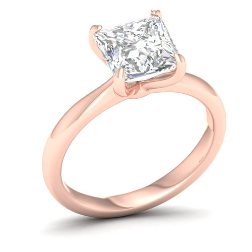 3 ctw Classic Princess Solitaire Lab Grown Ring