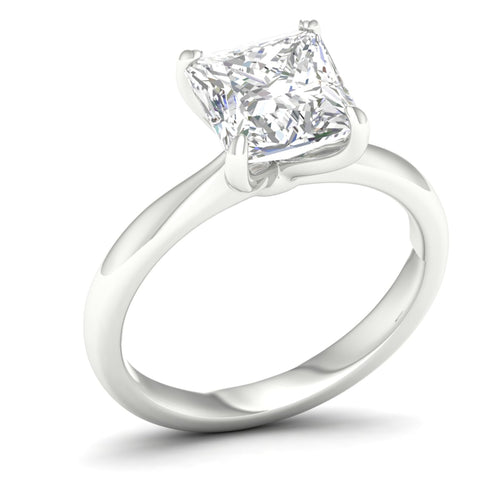 3 ctw Classic Princess Solitaire Lab Grown Ring