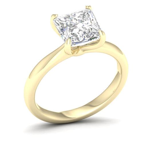 3 ctw Classic Princess Solitaire Lab Grown Ring
