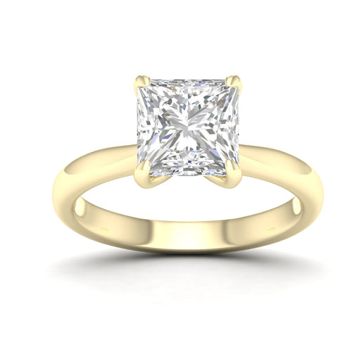 3 ctw Classic Princess Solitaire Lab Grown Ring