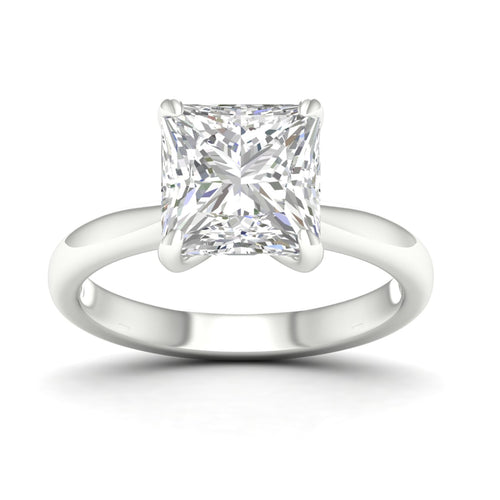 4 ctw Classic Princess Solitaire Lab Grown Ring