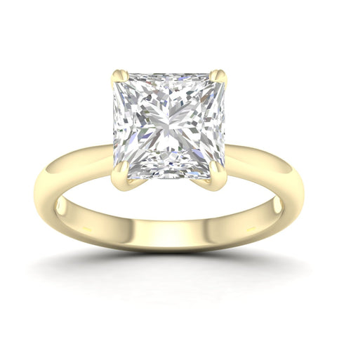 4 ctw Classic Princess Solitaire Lab Grown Ring