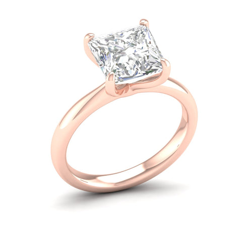 5 ctw Classic Princess Solitaire Lab Grown Ring