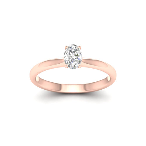 1/2 Ctw Classic Oval Solitaire Lab Grown Ring