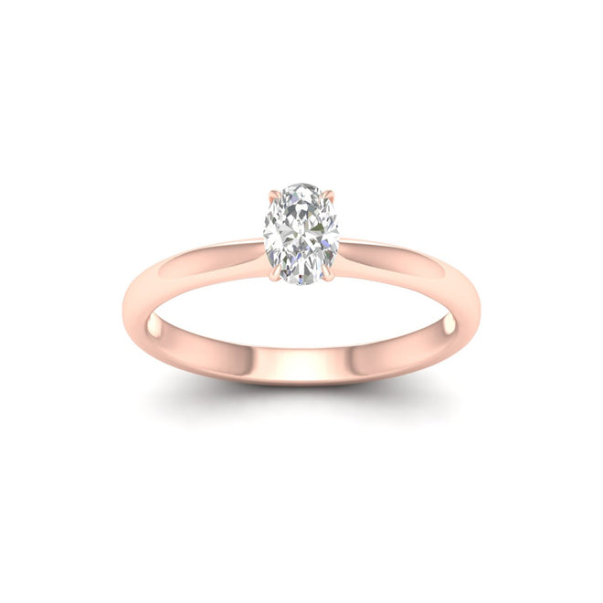 1/2 Ctw Classic Oval Solitaire Ring