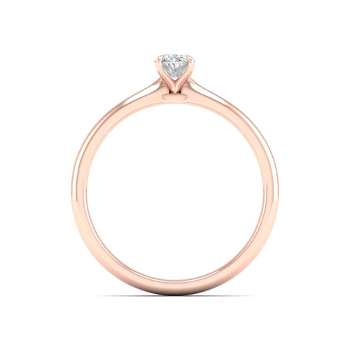1/2 Ctw Classic Oval Solitaire Lab Grown Ring