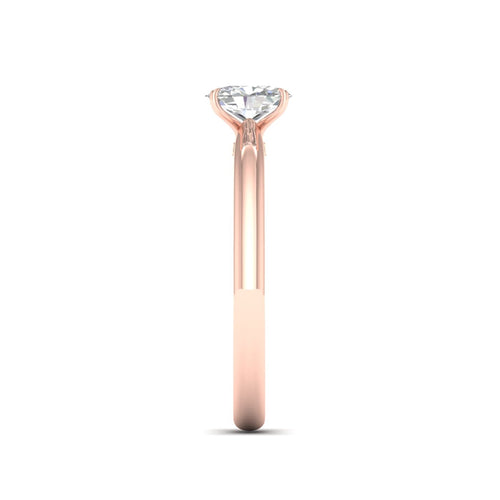 1/2 Ctw Classic Oval Solitaire Lab Grown Ring
