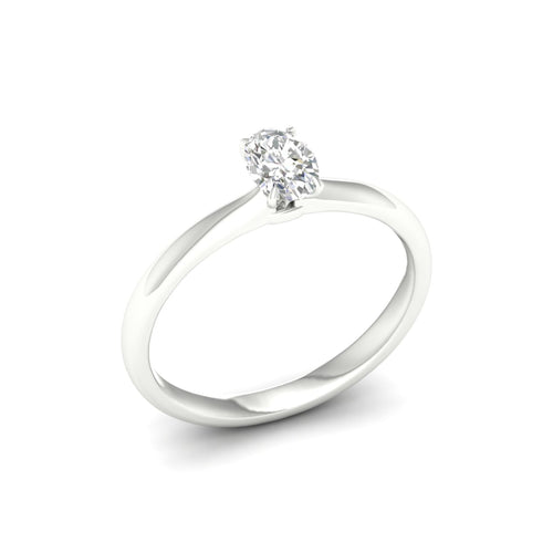 1/2 Ctw Classic Oval Solitaire Lab Grown Ring