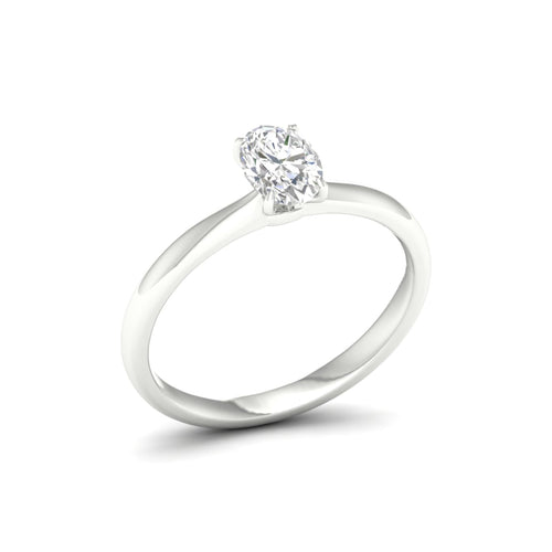 1 Ctw Classic Oval Solitaire Lab Grown Ring